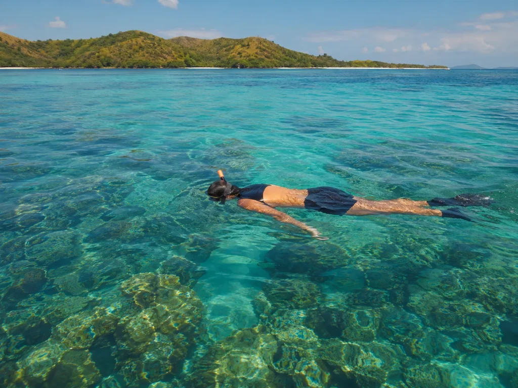 snorkeling at gili gede
